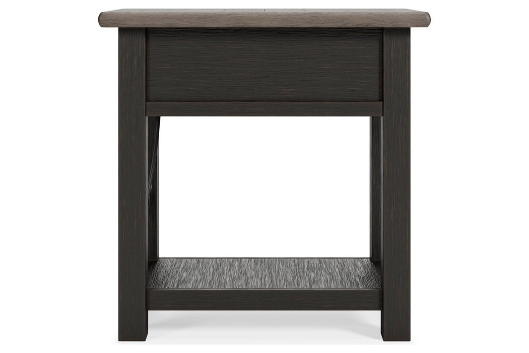 Tyler Creek Two-tone Chairside End Table - T736-107 - Gate Furniture