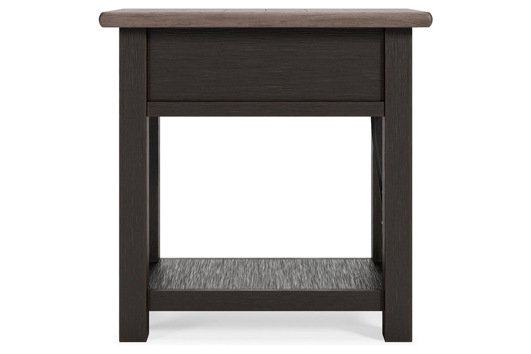 Tyler Creek Two-tone Chairside End Table - T736-107 - Gate Furniture