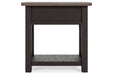 Tyler Creek Two-tone Chairside End Table - T736-107 - Gate Furniture