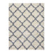 Ultimate Shag Collection Contemporary Trellis Design Area Rugs - Ivory - 5'X7' - SHG2272-5X7 - Gate Furniture