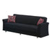 Utah 89 in. Convertible Sleeper Sofa in Black with Storage - SB-UTAH - In Stock Furniture