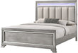 Vail Gray LED King Panel Bed - Gate Furniture