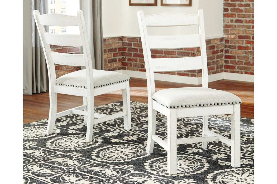 Valebeck Beige/White Dining Chair (Set of 2) - D546-01 - Gate Furniture