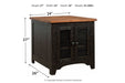 Valebeck Black/Brown End Table - T468-3 - Gate Furniture