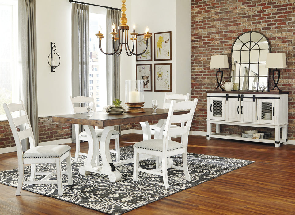 Valebeck White-Brown Dining Room Set - Gate Furniture