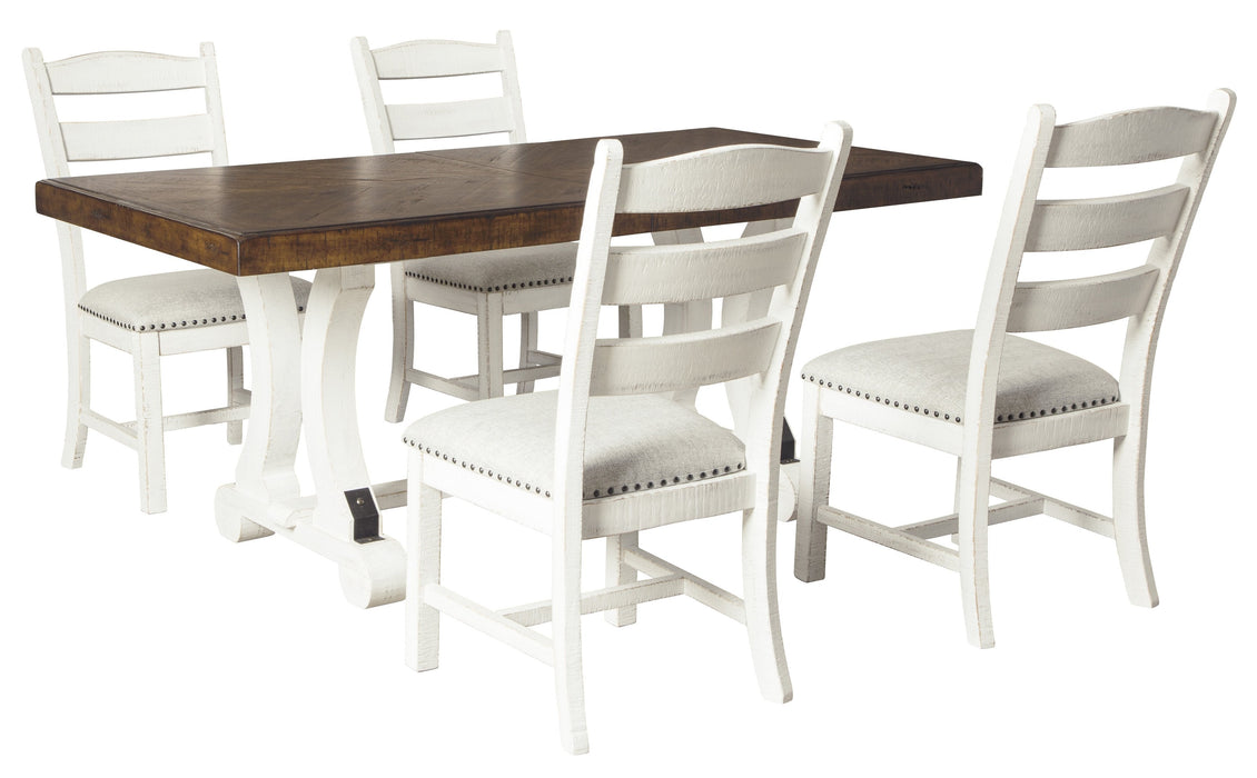 Valebeck White-Brown Dining Room Set - Gate Furniture