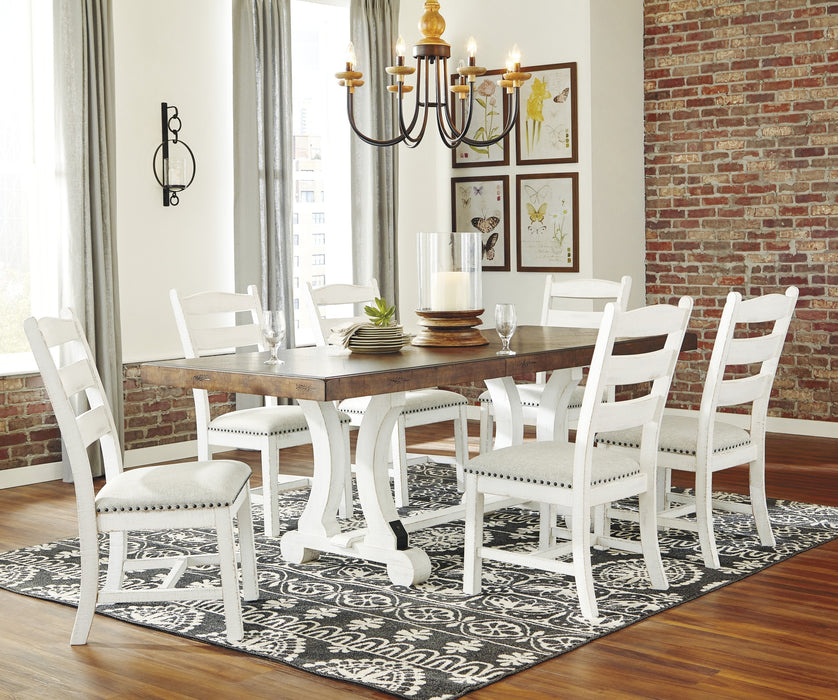 Valebeck White-Brown Dining Room Set - Gate Furniture