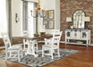 Valebeck White-Brown Dining Room Set - Gate Furniture