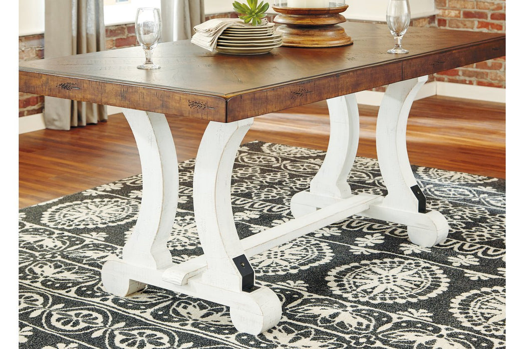 Valebeck White/Brown Dining Table - D546-35 - Gate Furniture