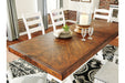 Valebeck White/Brown Dining Table - D546-35 - Gate Furniture