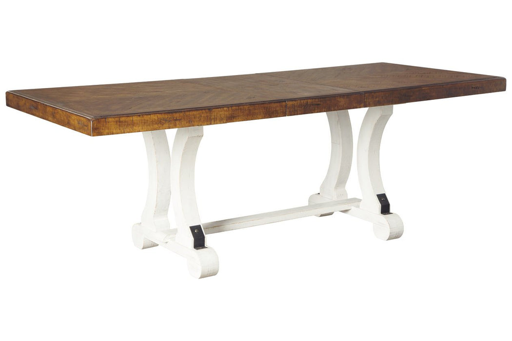 Valebeck White/Brown Dining Table - D546-35 - Gate Furniture