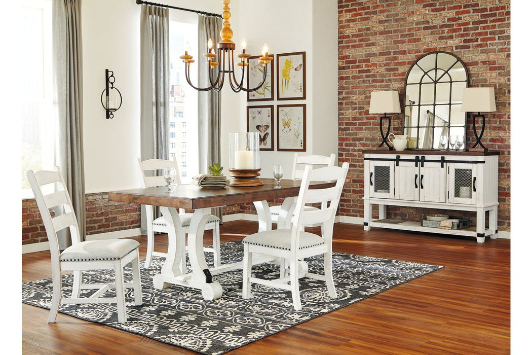 Valebeck White/Brown Dining Table - D546-35 - Gate Furniture