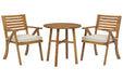 Vallerie Brown Outdoor Chairs with Table Set (Set of 3) - P305-050 - Gate Furniture