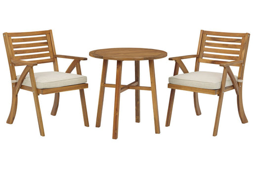 Vallerie Brown Outdoor Chairs with Table Set (Set of 3) - P305-050 - Gate Furniture