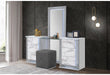 Ylime White Marble Queen Bed Group With Vanity Set - YLIME-WHITE MARBLE-QBG W/ VANITY SET - Gate Furniture