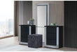 Ylime Wavy Black King Bed Group With Vanity Set - YLIME-WAVY BLACK-KBG W/ VANITY SET - Gate Furniture