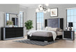 Ylime Wavy Black Queen Bed Group With Vanity Set - YLIME-WAVY BLACK-QBG W/ VANITY SET - Gate Furniture