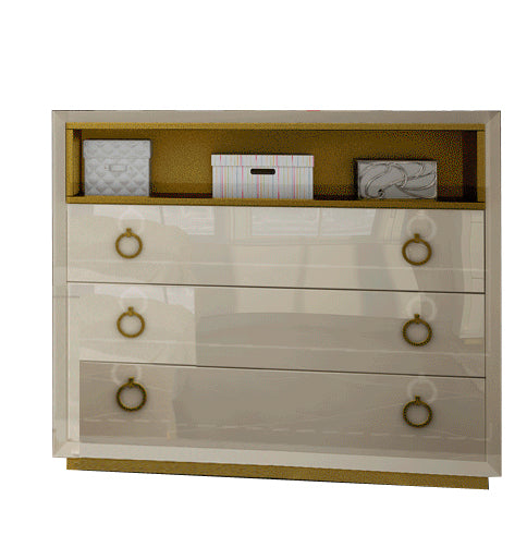 Velvet Chest/Dresser/Mirror Set - In Stock Furniture