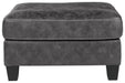 Venaldi Gunmetal Ottoman - 9150114 - Gate Furniture