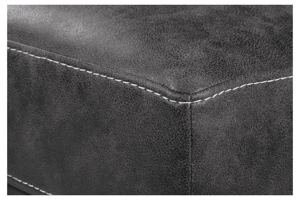 Venaldi Gunmetal Ottoman - 9150114 - Gate Furniture