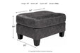 Venaldi Gunmetal Ottoman - 9150114 - Gate Furniture