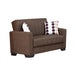 Vermont 63 in. Convertible Sleeper Loveseat in Brown with Storage - LS-VERMONT-BROWN - In Stock Furniture