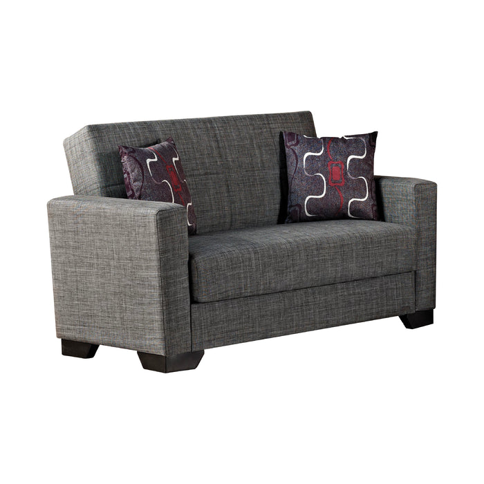 Vermont 63 in. Convertible Sleeper Loveseat in Gray with Storage - LS-VERMONT-GRAY - In Stock Furniture