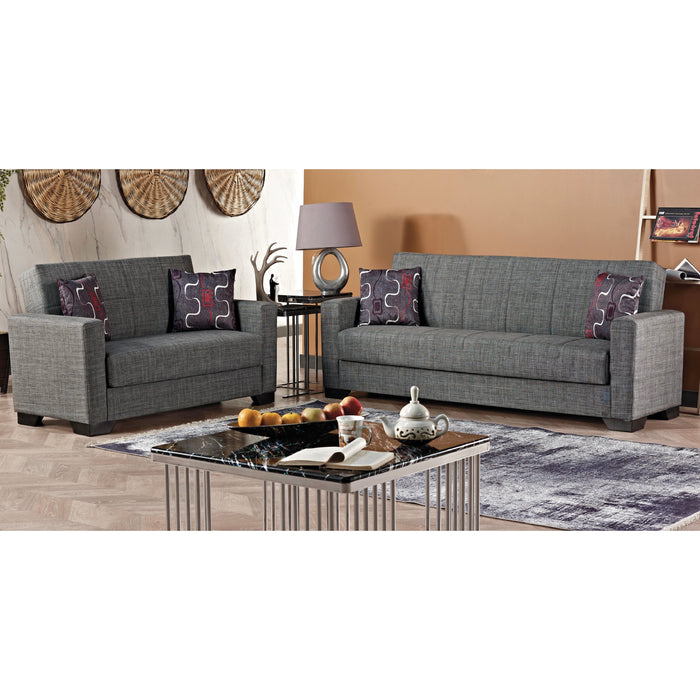 Vermont 63 in. Convertible Sleeper Loveseat in Gray with Storage - LS-VERMONT-GRAY - In Stock Furniture