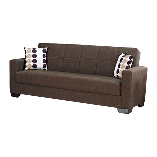 Vermont 82 in. Convertible Sleeper Sofa in Brown with Storage - SB-VERMONT-BROWN - In Stock Furniture