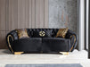 Victoria Black Velvet Sofa & Loveseat - VICTORIABLACK-SL - Gate Furniture