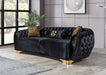 Victoria Black Velvet Sofa & Loveseat - VICTORIABLACK-SL - Gate Furniture