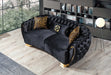 Victoria Black Velvet Sofa & Loveseat - VICTORIABLACK-SL - Gate Furniture