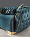 Victoria Holly Green Velvet Sofa & Loveseat - VICTORIAGREEN-SL - Gate Furniture