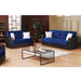 Virginia  in. Convertible Sleeper Loveseat in Blue with Storage - LS-VIRGINIA-BLUE - In Stock Furniture