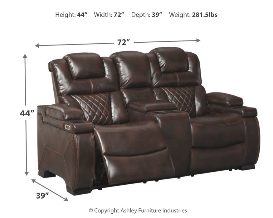 Warnerton Power Reclining Loveseat with Console - 7540718 - In Stock Furniture