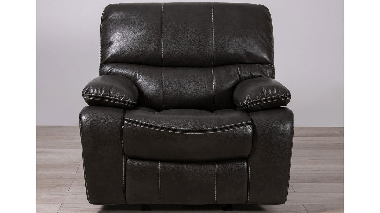 Waterfall Grey Glider Recliner - U0040-TQ GREY/BLK WELT-GR - Gate Furniture