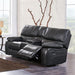 Waterfall Grey Reclining Loveseat - U0040-TQ GREY/BLK WELT-CRLS - Gate Furniture