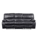 Waterfall Grey Reclining Sofa - U0040-TQ GREY/BLK WELT-RS - Gate Furniture