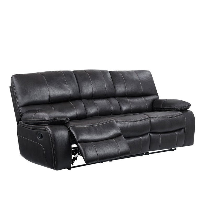 Waterfall Grey Reclining Sofa - U0040-TQ GREY/BLK WELT-RS - Gate Furniture