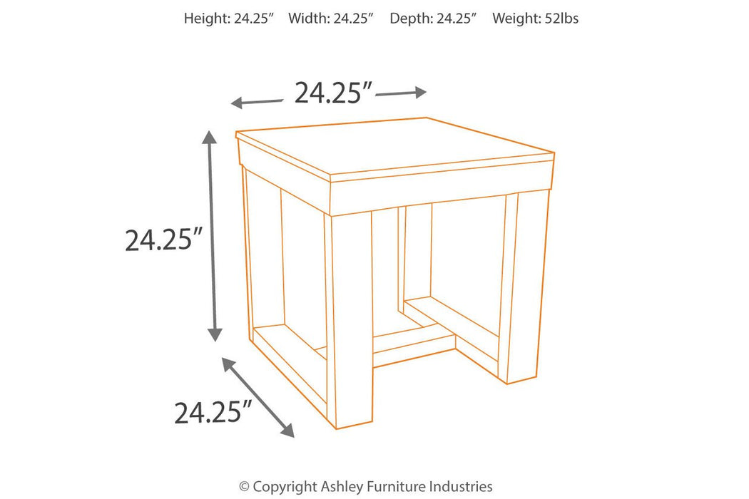 Watson Dark Brown End Table - T481-2 - Gate Furniture