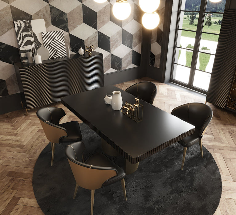 Wave Dining Table Dark Grey - i36258 - In Stock Furniture