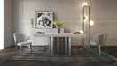 Wave Dining Table W/ 2 Ext. - i36259 - In Stock Furniture