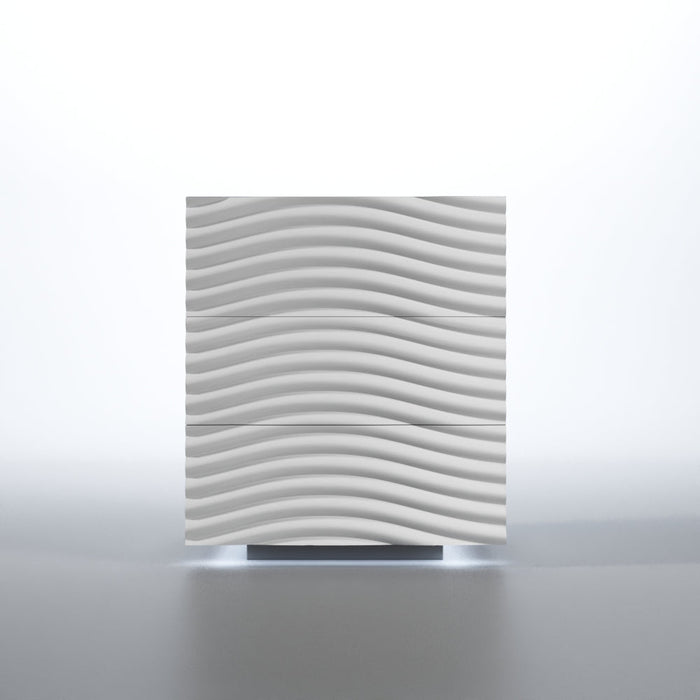 Wave Nightstand White Set - In Stock Furniture