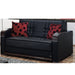 Westchester 64 in. Convertible Pull Out Loveseat in Black - LS-WESTCHESTER - In Stock Furniture