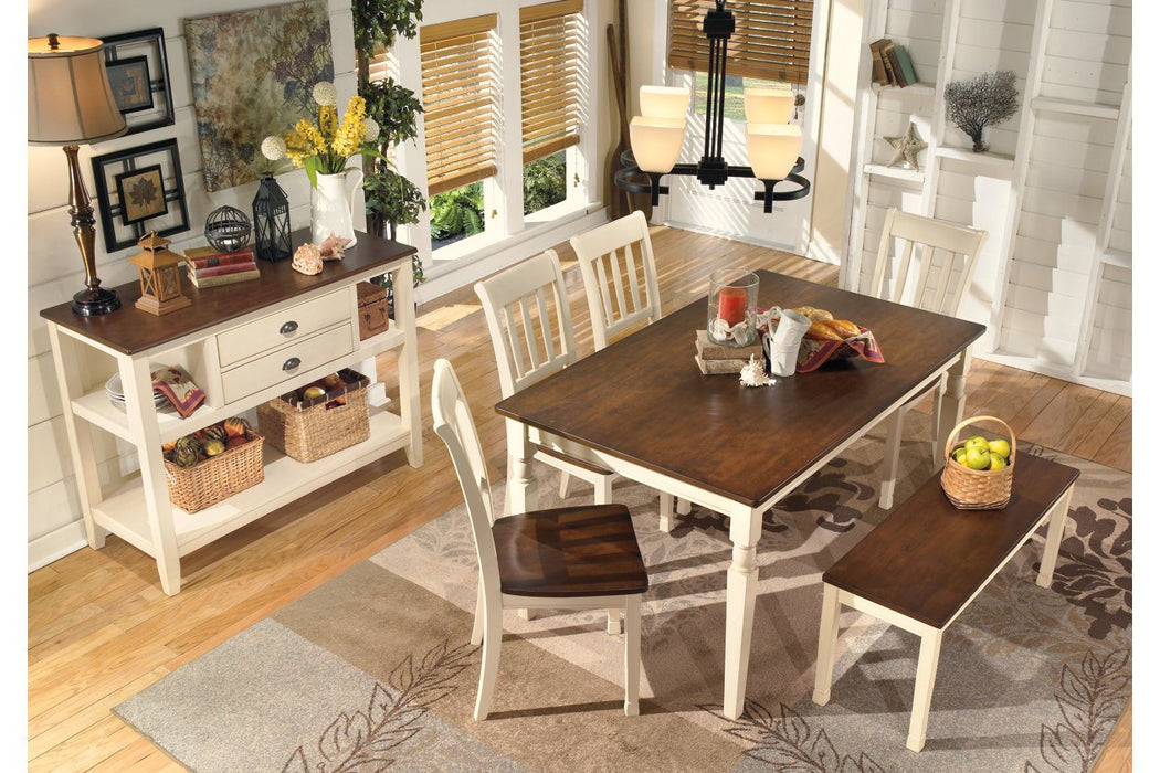 Whitesburg Brown/Cottage White Dining Table - D583-25 - Gate Furniture