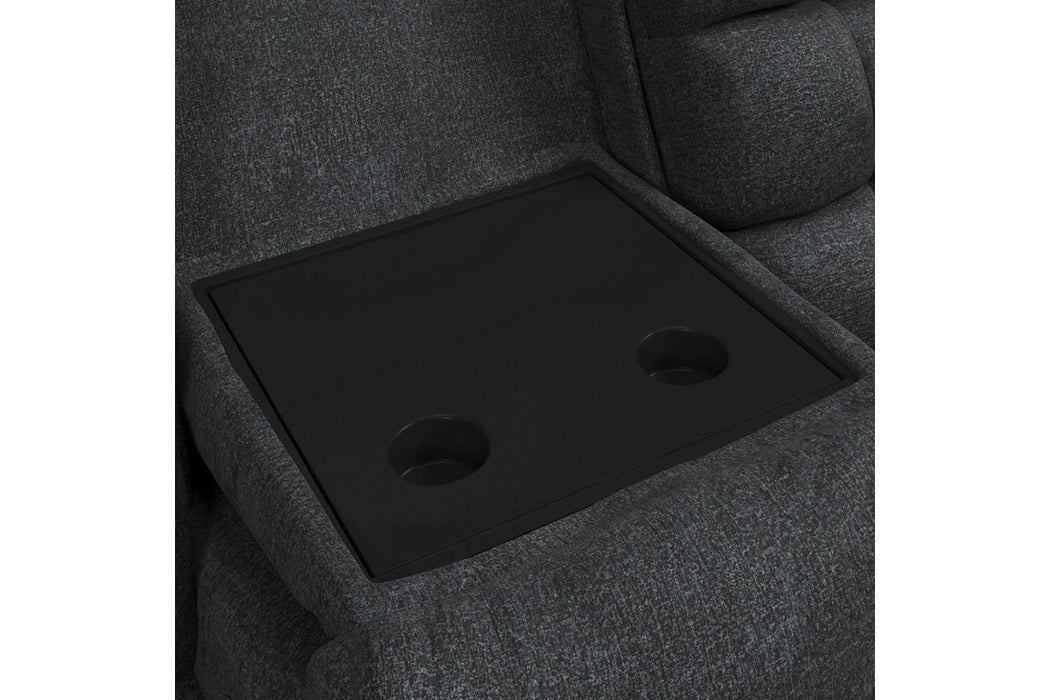 Wilhurst Marine Reclining Sofa with Drop Down Table - 5540389 - Gate Furniture