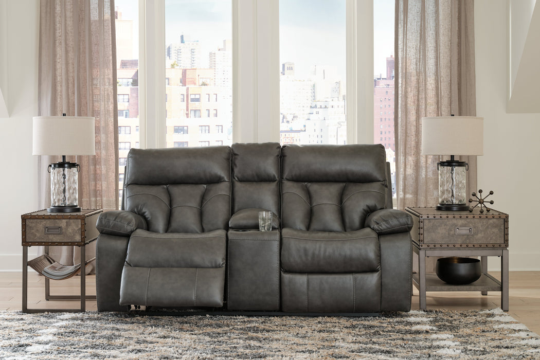 Willamen Reclining Loveseat with Console - 1480194 - In Stock Furniture