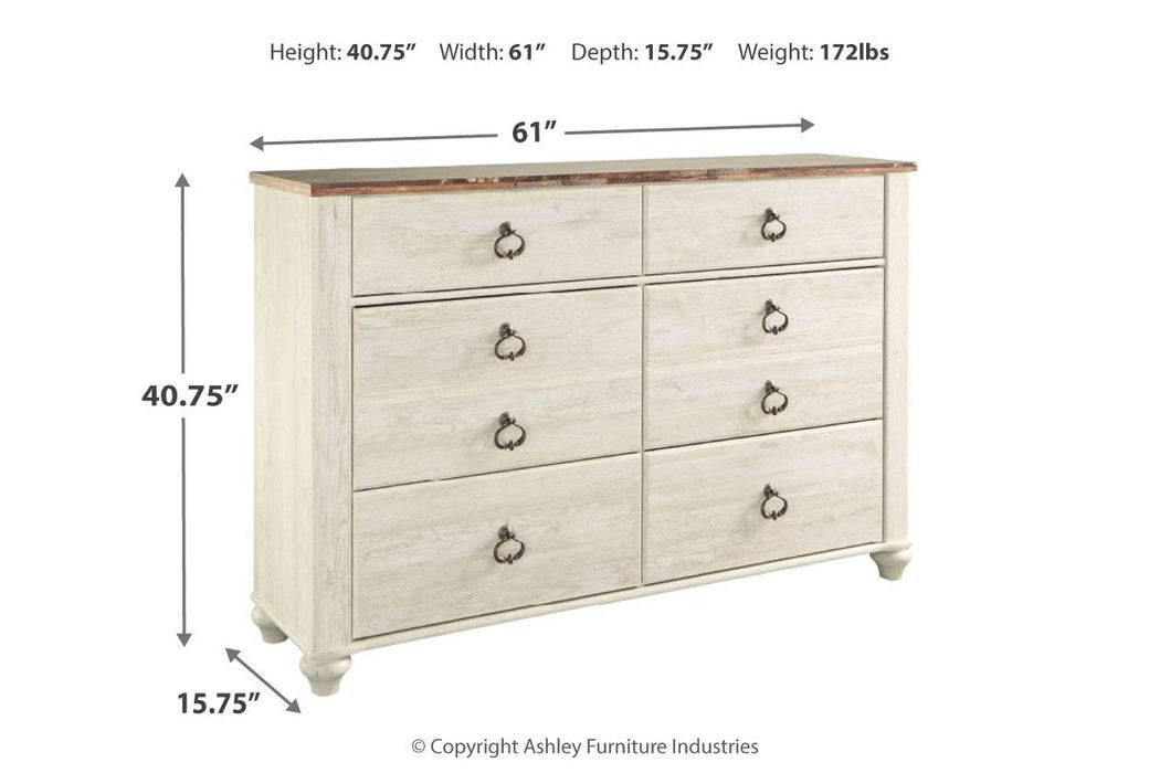 Willowton Two-tone Dresser - B267-31 - Gate Furniture