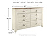 Willowton Two-tone Dresser - B267-31 - Gate Furniture