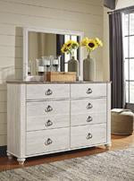 Willowton Whitewash Bedroom Mirror - B267-36 - Gate Furniture